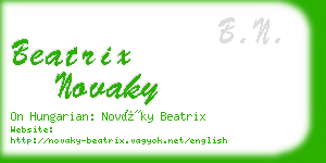 beatrix novaky business card